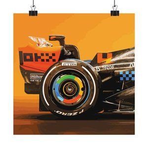 Formula 1 Concept Car Timeline Poster - Futuristic Racing Art - Matte Posters